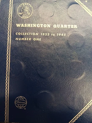 Silver 90% WASHINGTON QUARTERS 1932 TO 1945  NUMBER ONE  TP-2914 - Image 1 of 4