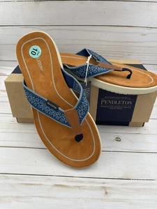 Pendleton Herren Größe 10 NEU Cape Romain Westerly Majolika Sandale Leder Slipper - Bild 1 von 7