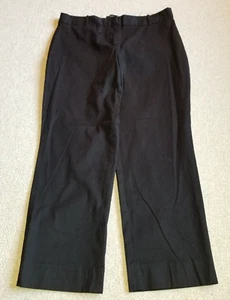 Womens Pants-TALBOTS-black cotton stretch "curvy" straight leg ankle-10 - Picture 1 of 4