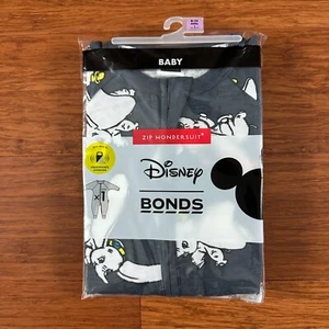 Bonds Disney Dumbo Dark Grey White Zip Wondersuit BNIP Size 0 - Picture 1 of 1
