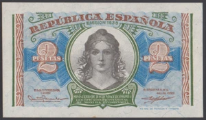 Spain 2 Pesetas  1938  AU  P. 95, Banknote, Uncirculated - Picture 1 of 2