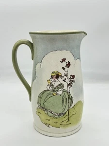 Rare Antique Doulton Lambeth Vellum Ware Jug By Margaret E Thompson c1900s - Picture 1 of 16