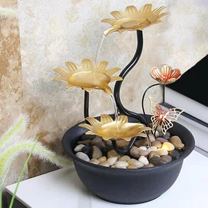 Tabletop Water Fountain Waterfall Feng Shui Ornament Decoration Bedroom Home - Picture 1 of 4
