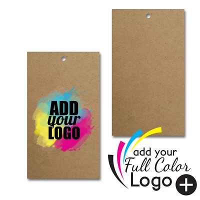 GEMS ON DISPLAY 200 pcs Custom Printed Hanging Hole Clothing Shopping Pricing Tags 2" x 3-1/2"