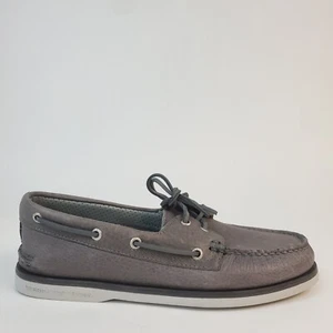 Sperry Gold Cup Authentic Original 2-Eye Grey Boat Shoes STS25503 Mens Size 9.5 - Picture 1 of 12