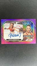 2023 Select UFC Joanna Jedrzejczyk Octagon Action Signatures Auto Purple /49 H1W