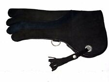 Eagle, Falconry & Raptor Glove 3 Layer, Dark Black Suede Leather 16" Long