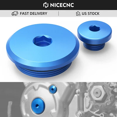 Tapones de cubierta de cárter de motor Billet para Yamaha YZ250F 2014-2023 YZ450F 2010-2023 Foto 1 de 4