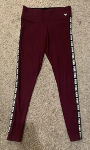 Victoria Secret ROSA Leggings Para Mujer Talla Pequeña Rojo 26” Cintura Yoga Pantalones - Imagen 1 de 9