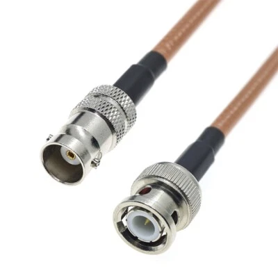 BNC male To BNC female jack connector lot RF Pigtail jumper Coax Cable RG400 - Image 1 of 2
