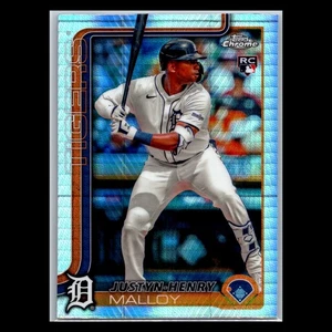 2025 Topps Chrome - #224 Justyn-Henry Malloy RC Prism Refractor - Detroit Tigers - Picture 1 of 2