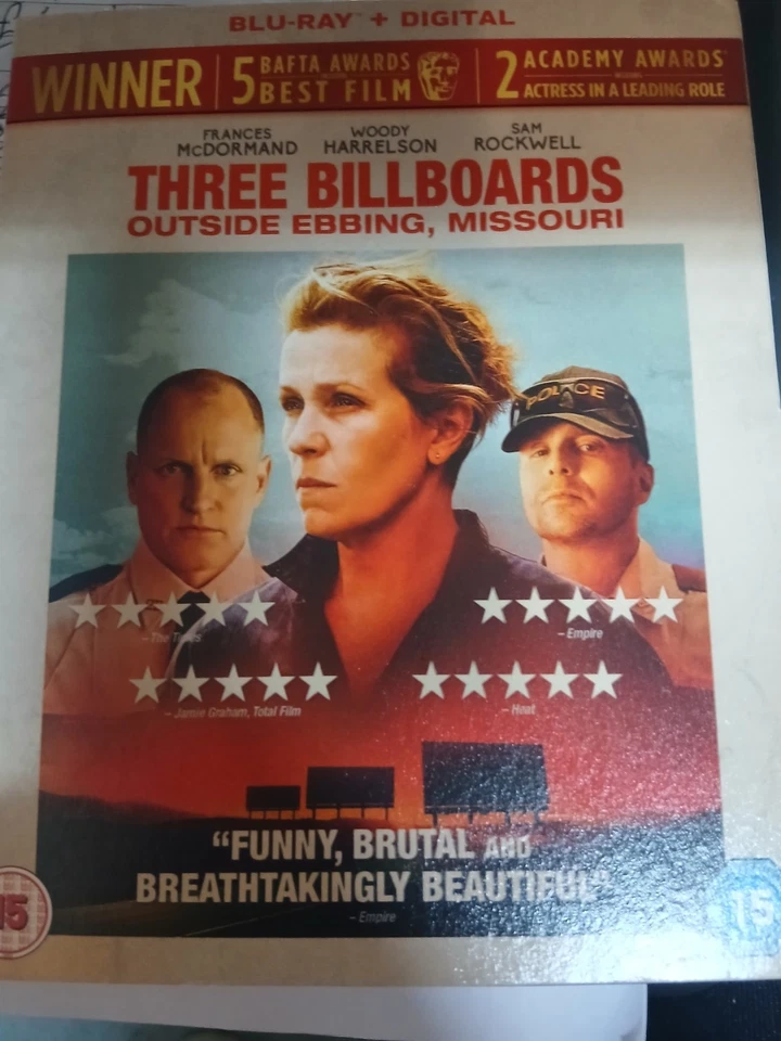 Three Billboards Outside Ebbing, Missouri Blu-ray Frances McDormand FREE UK POST - Image 1 of 1