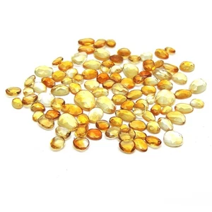 natural suelto mm plano forma ct corte citrino ovalado cabujón rosa gemas facetadas - Imagen 1 de 6