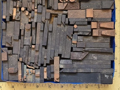 Alphabets Letterpress WOOD Type Variety Sizes  Mixed Punctuation 100+   MW66 - Image 1 of 3
