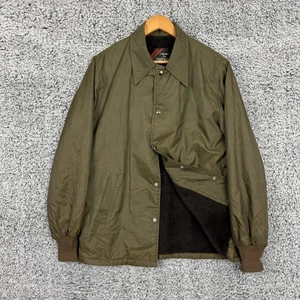 Vintage Sears Jacket Mens Medium Tall Sherpa Lined Snap Front 80s Coat Retro MT - Picture 1 of 14