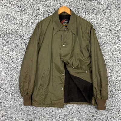 Vintage Sears Jacket Mens Medium Tall Sherpa Lined Snap Front 80s Coat Retro MT - Image 1 of 4