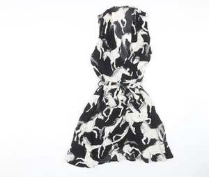 Karen Millen Women's Black Animal Print Sleeveless Dress - Picture 1 of 12