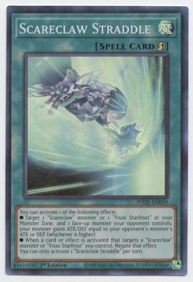 POTE-EN059 Scareclaw Straddle Super Rare 1st Edition Near Mint YuGiOh TCG - Image 1 of 1