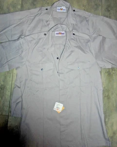 2 New~Flying Cross Valor Silver/Gray Short Sleeve Shirts~ Size Medium - Picture 1 of 6