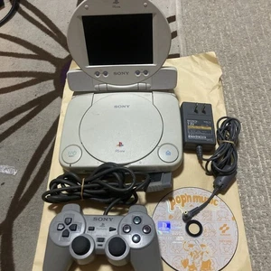 Sony PS1 Playstation PS One Combo Console Portable LCD Screen Used From Japan - Picture 1 of 9