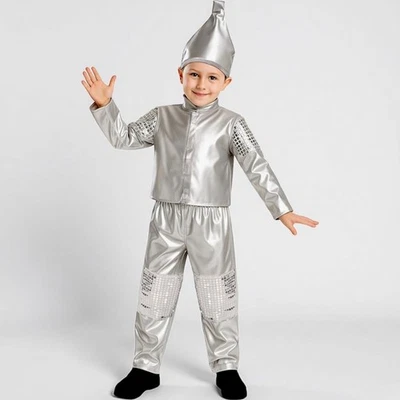 Disfraz de niño de hojalata Halloween Mago de Oz unisex para niños conjunto mediano Foto 1 de 2
