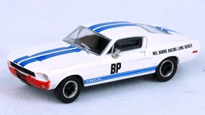 Brekina 1968 Ford Mustang GT350 - White/Blue Mel Burns #BRE19613 HO 1/87 Scale - Picture 1 of 7