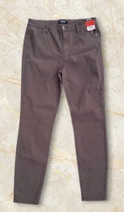 Buffalo David Bitton Damenjeans 8/29 Kaffeebohne Hanna High-Rise Skinny Neu mit Etikett - Bild 1 von 9