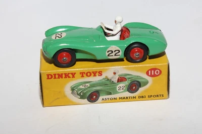 Dinky 110 Aston Martin DB3 Sports, Mint in Good Original Box - Image 1 of 4