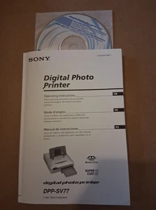 Sony DPP-SV77 User Manual & PC CD ROM - Picture 1 of 1