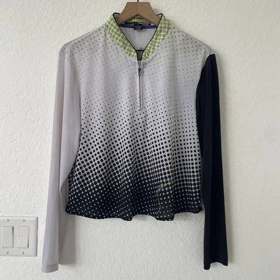 Jamie Sadock Sunsense Long Sleeve 1/4 Zip Golf Pickleball Top Women Size L Shirt - Image 1 of 4