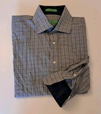 Bristol & Bull Shirt Mens Sz L Black White Long Sleeve Button Up Flip Cuff City  - Image 1 of 4