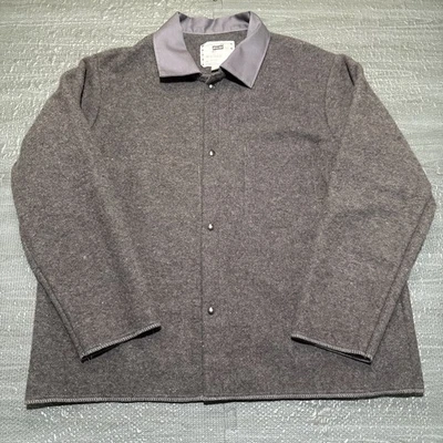 Steel Grip Jacket Wool Heavy Duty Welding Button Up Gray Mens XL Switch Collar - Image 1 of 4