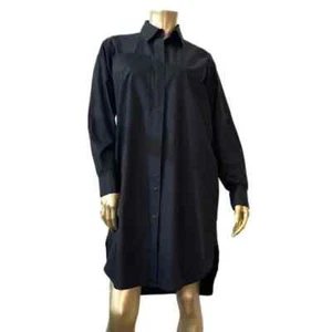 JARBO 100% COTTON LONG SLEEVE BUTTON-DOWN SHORT DRESS brand Size 1/ S/M - Picture 1 of 7