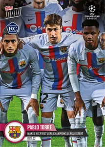➠ Topps Now Champions League 2022/23 #58 Pablo Torre - FC Barcelona (Rookie) - Bild 1 von 2