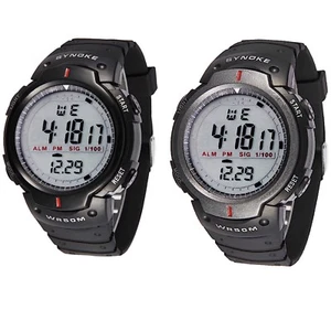 Synoke 61576 Modische Herren Silikon LED Sport Wasserdicht Digitaluhr - Bild 1 von 14