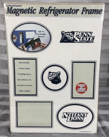 Vintage Penn State Nittany Lions Magnetic Game Day Photo Frame 1993 New 15x11.5 Cover