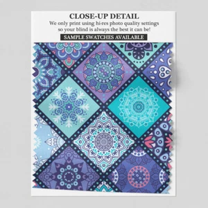 201 Boho Blues Roller Blind - various sizes, blackout FREE UK delivery - Picture 1 of 4
