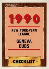 B3141- 1990 Procards Minor Ligue BB Cartes Group4 -vous Pic- 10 + Gratuit US