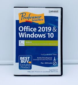 PROFESSOR TEACHES OFFICE 2019 & Win 10 PC Software - Win 10,8,7 *New Sealed*