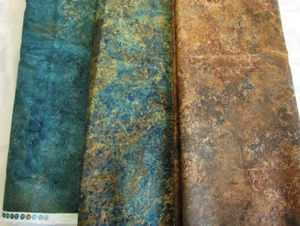 Northcott Stonehenge COTTON FABRIC LOT, 3 CUTS, 14+ YDS, BLUES, BROWNS, GOLDS - Picture 1 of 8