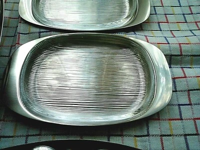 WMF Cromagan Butter/Vorlegplatte mit Glaseinsatz - Des. Wagenfeld  - Bild 1 von 3