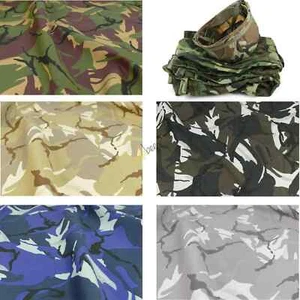 Camo Cotton Drill Disruptive Army Military Camouflage Fabric Material, 60" Wide - Picture 1 of 10