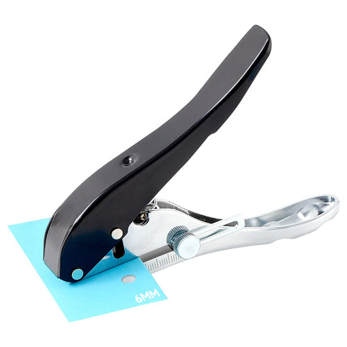 Hole Punch 1/4 Inch, Heavy Duty Single Hole Punch Adjustable Hole