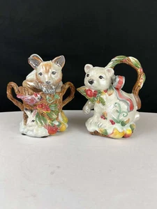 Fitz & Floyd Enchanted Holiday Creamer & Sugar #1322 - Picture 1 of 7
