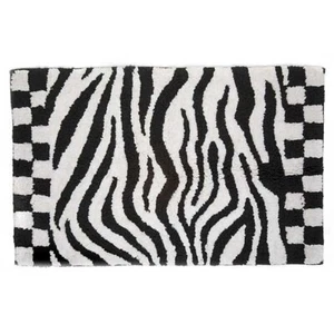 MacKENZIE CHILDS ZEBRA BATH RUG 36"W X 24"L BNWT - Picture 1 of 1