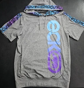 ECKO Y2K Women's Gray Short Sleeve Oversized Graphic Hoodie Size Small - Picture 1 of 9