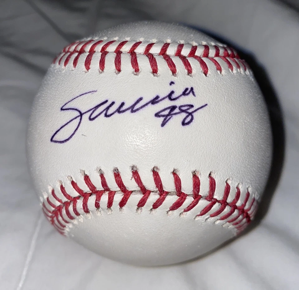 Béisbol autografiado firmado por Joakim Soria Blue Jays Royals Rangers MLB Rawlings Foto 1 de 4