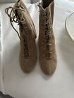 Zara Suede Ankle Boots in Beige in size UK 5 In Perfect Condition.