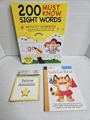 Sight Words Activity Workbook Trace Letters Spanish Flashcard Motor Skill - Image 1 of 4