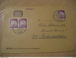Saarbrucken 1976 To Friedrichshafen Train Cancel Cover Germany Railway Railroad - Picture 1 of 1